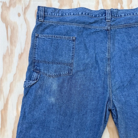 Levi Strauss Signature Men's Big & Tall Carpenter Jeans, Light Indigo, W52 X 30L - Picture 9 of 14